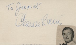 Claude Rains autograph