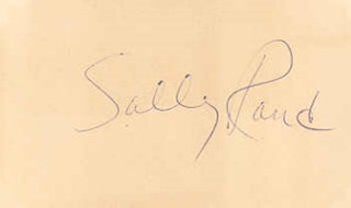 Sally Rand autograph