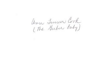 Ann Turner Cook autograph
