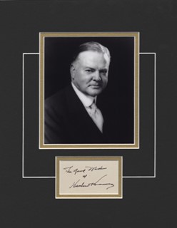 Herbert Hoover autograph