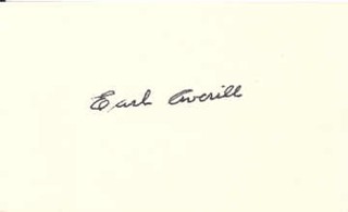 Earl Averill autograph