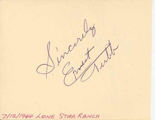 Ernest Tubb autograph
