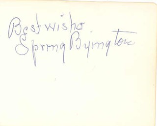 Spring Byington autograph