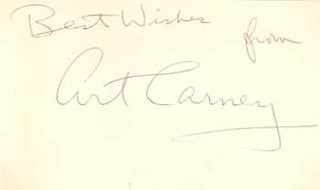 Art Carney autograph