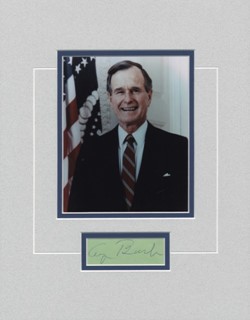 George Bush autograph