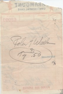 Robert Walker autograph