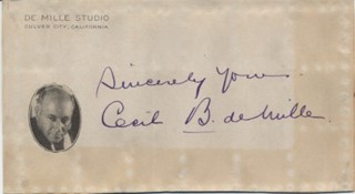 Cecil B. DeMille autograph