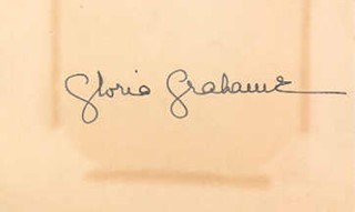Gloria Grahame autograph