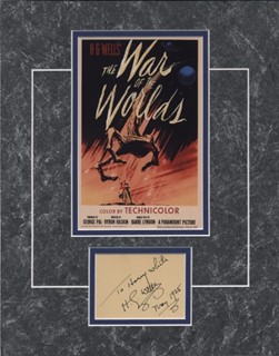 H. G. Wells autograph