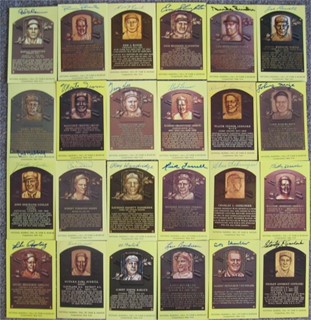 Baseball Hall of Fame Plaques autograph