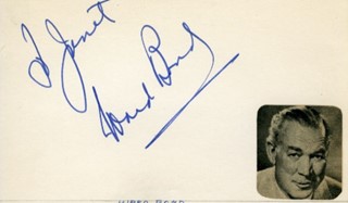Ward Bond autograph