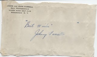 Johnny Farrell autograph