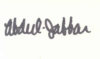 Kareem Abdul-Jabbar autograph
