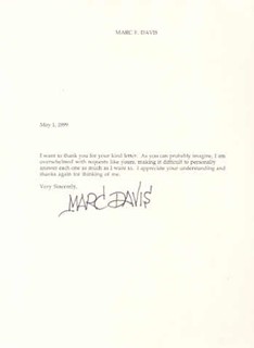 Marc Davis autograph