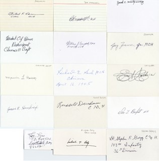 15 WWII Medal Of Honor Recipients autograph