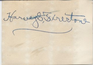 Harvey Firestone autograph