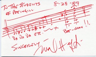 Neal Hefti autograph