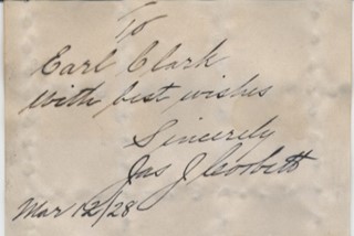 James J. Corbett autograph