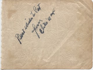 Chico Marx autograph
