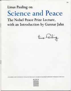 Linus Pauling autograph