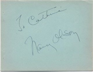 Nancy Olson autograph