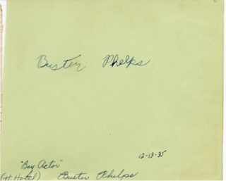 Buster Phelps autograph