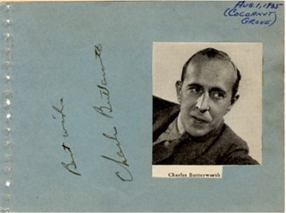 Charles Butterworth autograph