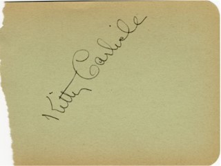 Kitty Carlisle autograph