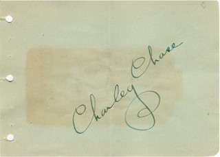 Charley Chase autograph