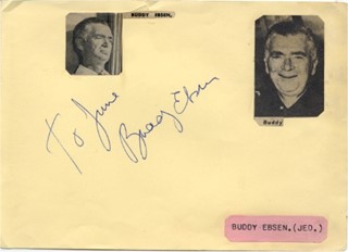 Buddy Ebsen autograph