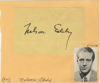 Nelson Eddy autograph