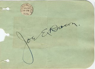 Joe E. Brown autograph