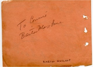 Barton Maclane autograph