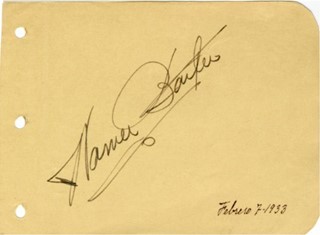 Warner Baxter autograph