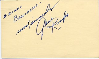 Gene Krupa autograph