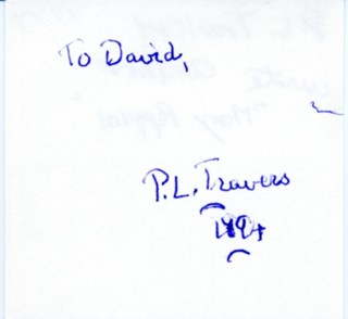 P.L. Travers autograph