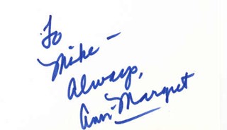 Ann-Margret autograph