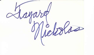 Fayard Nicholas autograph