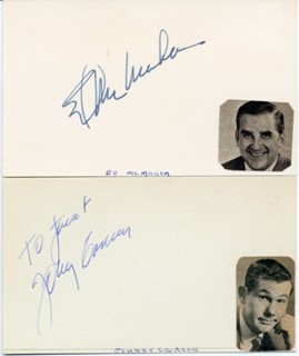 Johnny Carson & Ed McMahon autograph