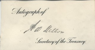 Andrew Mellon autograph