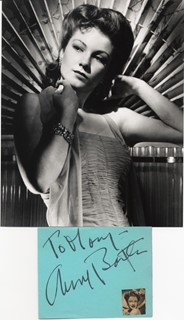 Anne Baxter autograph