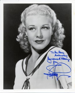 Ginger Rogers autograph