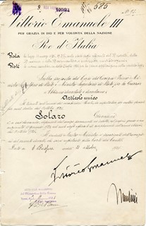Benito Mussolini & Vittorio Emanuele autograph