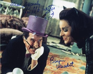 Burgess Meredith & Lee Meriwether autograph