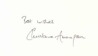 Christiane Amanpour autograph
