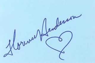 Florence Henderson autograph