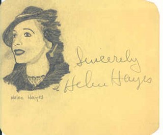 Helen Hayes autograph