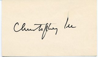 Christopher Lee autograph