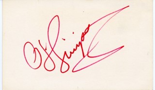 O.J. Simpson autograph