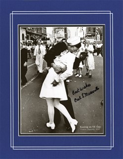 V-J Day Nurse and Sailor autograph
